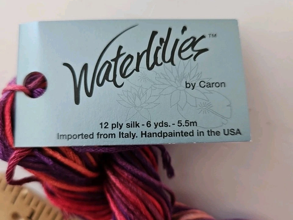 40 YARD SKEIN Caron Waterlilies MOLTEN LAVA #203 12-Ply Handpainted Silk Thread - Image 3 of 4