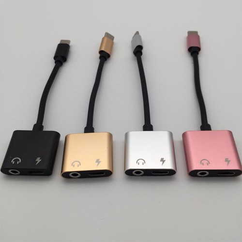 Adaptador tipo C convertidor de carga de audio auriculares de estudio conector divisor para - Imagen 5 de 11