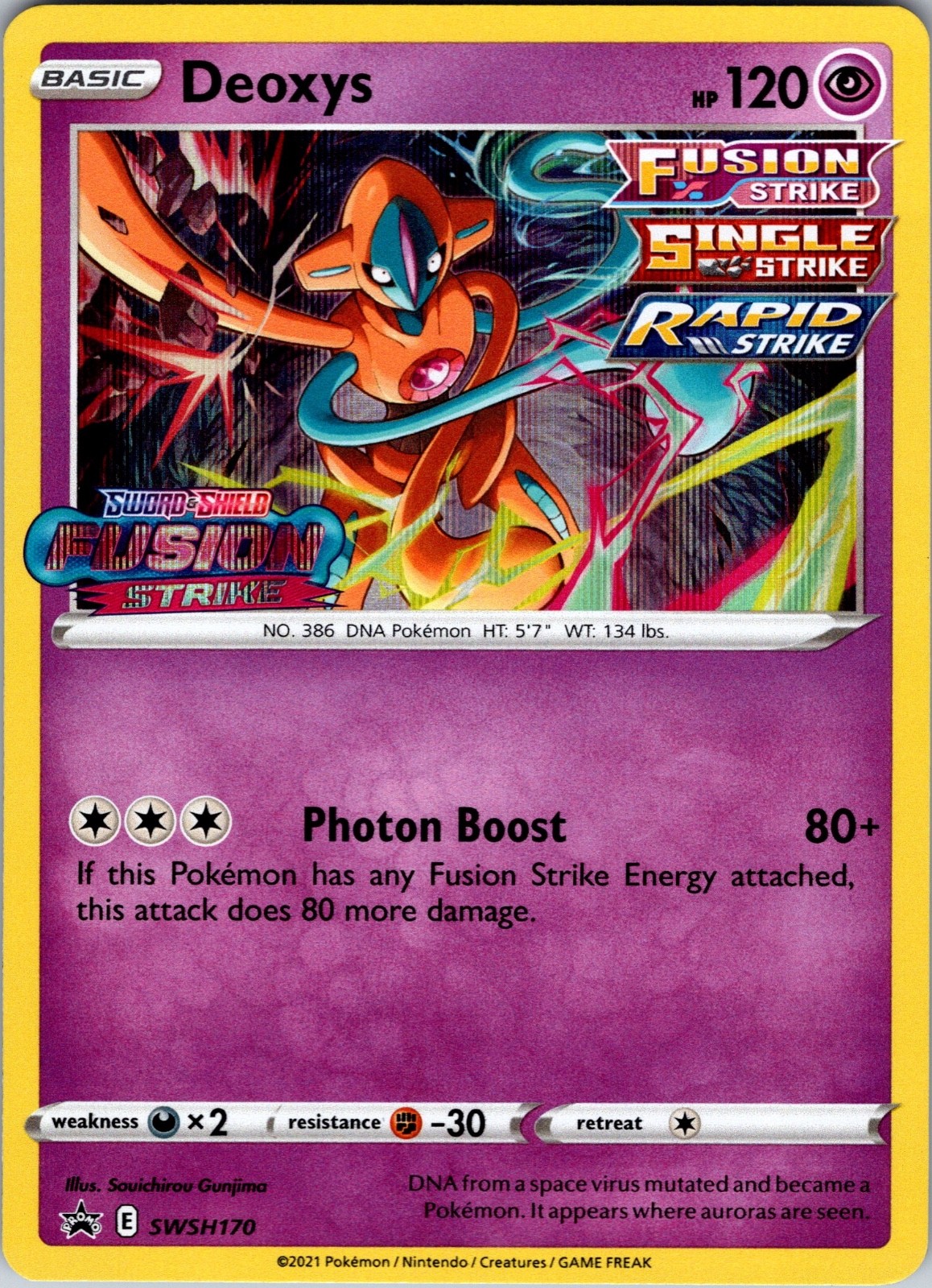Deoxys SWSH170 Sword & Shield Black Star Promo Stamped Holo NM