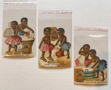 Vintage Fairbanks Gold Dust Washing Powder Soap Die Cut Black Twins Trade Cards