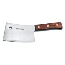 DEXTER RUSSELL 08070 Meat Cleaver,7 in Blade,Rosewood Handle 38X895
