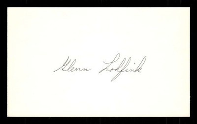 3x5 Index Card minor leaguer  Glenn Lohfink signed autograph Louisville Colonels