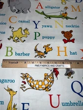 RK Dr Seuss ABC adventure 100% cotton fabric by the yard - not a book but fabric
