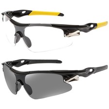 2 PCS Lunettes de Vélo, Lunettes de Soleil de Sport, Lunette de Cyclisme