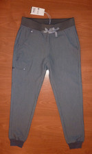 NWT New FIGS Zamora 2.0 Gray Jogger Scrub Pants Women's Size XS Style W18SW2005