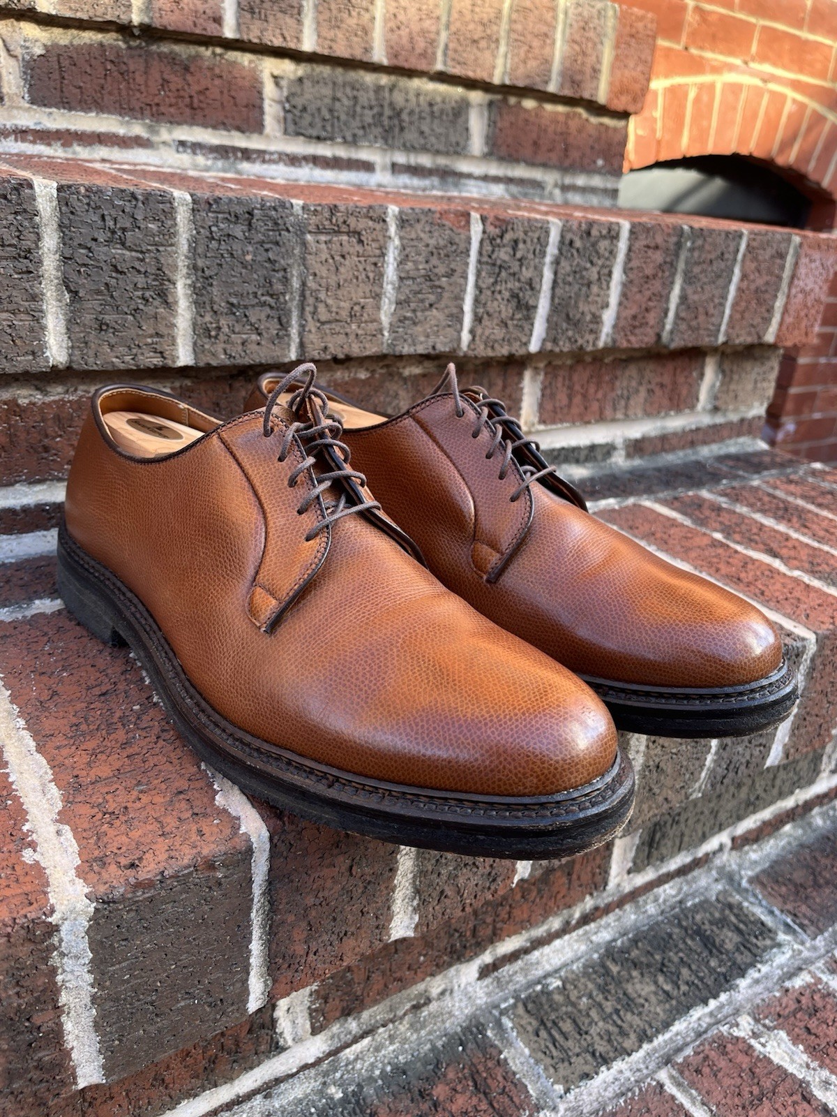 Alden 947 Brown Alpine Grain Plain Toe Blucher