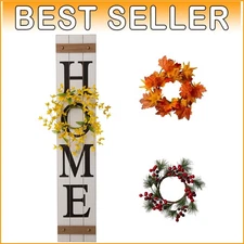 Elegant Welcome Home Sign - Rustic Wooden Decor with Interchangeable Themes