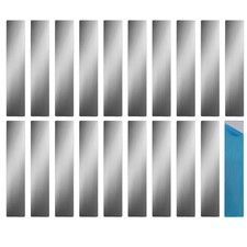 20pcs Adhesive Metal Plates for Magnetic Mount, 3.54x0.71in Silver