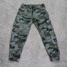 RVCA Pants Mens Medium Green Camo Sport Spectrum Cuffed Joggers Drawstring 30x26