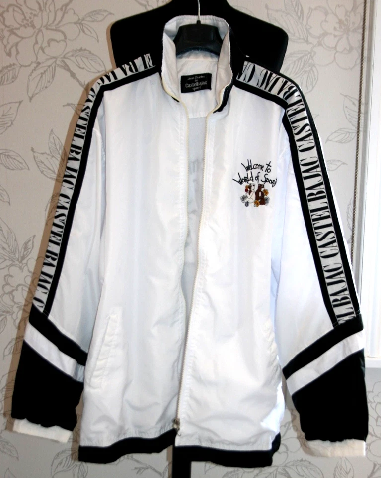 1990s VINTAGE CASTELBAJAC Jacket Windbreaker, Welcome to World of Sport White L. - Image 2 of 4