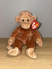 Ty Beanie Baby Bongo the Monkey 8" 20cm MWMT Rare Tan Tail 1995  Free Shipping