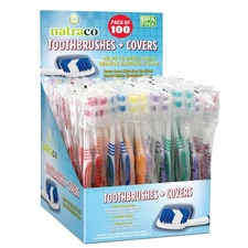 Bulk Toothbrush Pack with Covers | Premium Quality Individually Wrapped... 