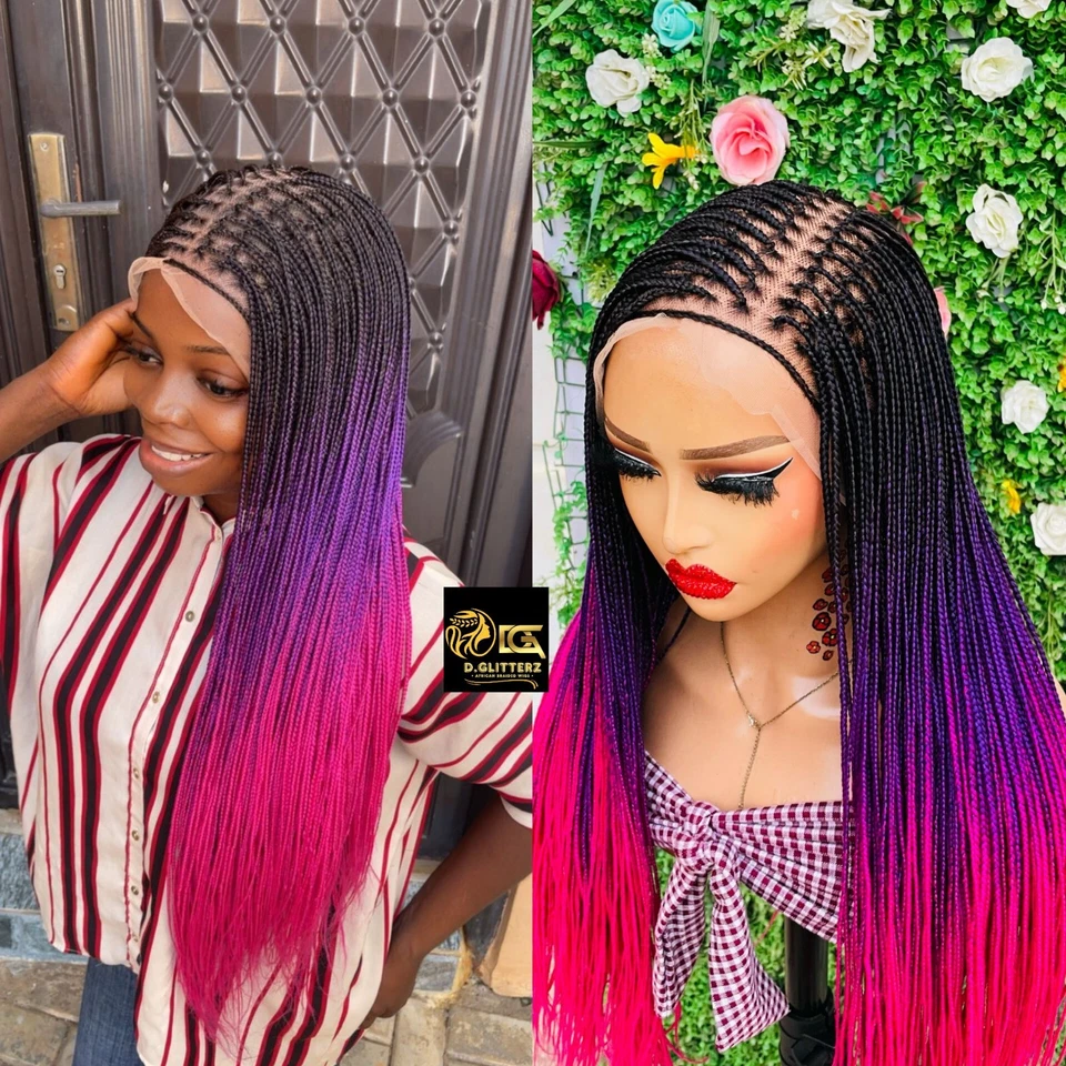 PELUCAS TRENZADAS MICRO SIN NUDOS EN 13*6 CIERRES DE ENCAJE Foto 3 de 4