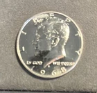 1968-S Kennedy Half Dollar PROOF 50 Cent Coin 40% Silver 0.400 .4