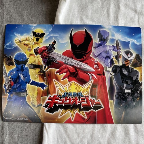 Ohsama Sentai King-Ohger T-shirt M or LL size White color with Paper lunch mat - Picture 5 of 11