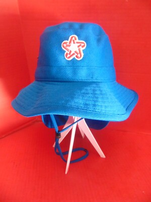 WOOL SUNHAT REPUBLIC SERVICES Blue Star Logo NEW Lg Blue Cap Hat Neck Flap Shade