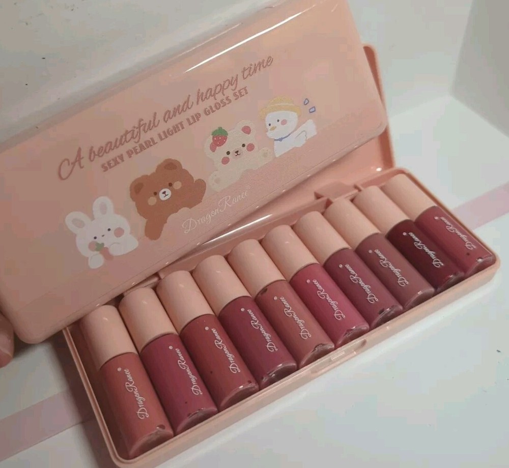 10 of mini  Lip Gloss Set A Beautiful and Happy Time Lip Gloss Set Cute!!