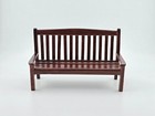 Dollhouse Miniature Garden Outdoor Bench Wooden Lounge Chair Patio Furniture