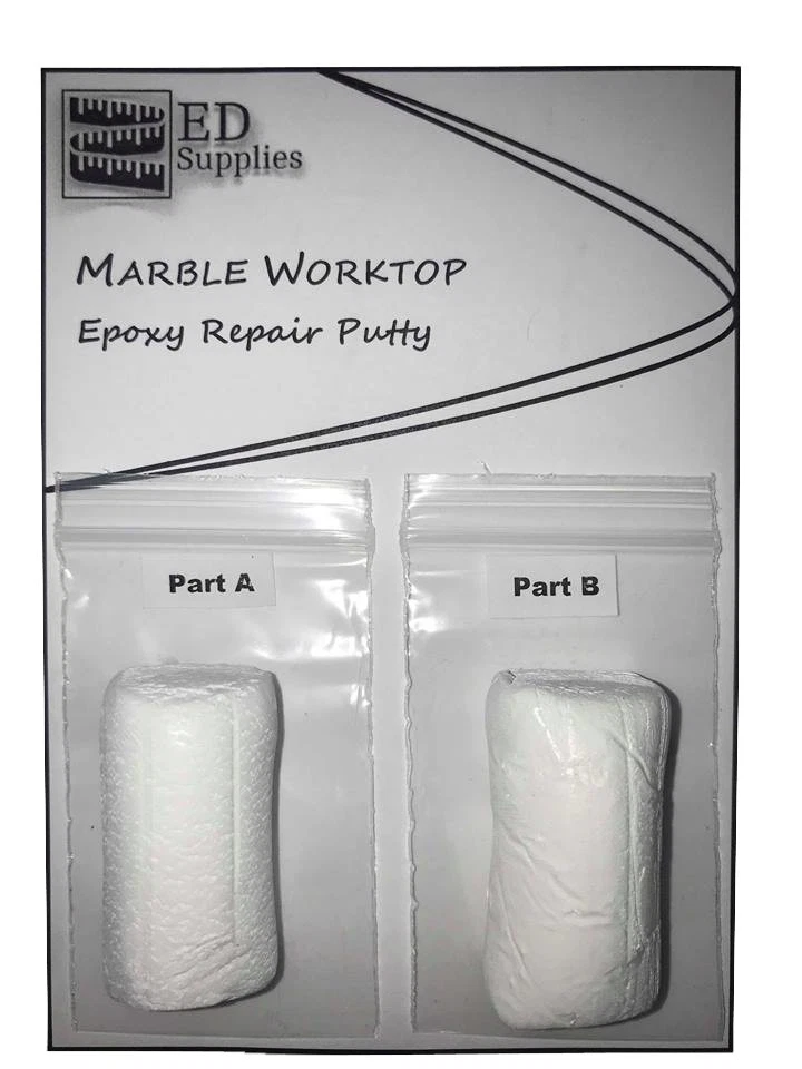 ED SUPPLIES 38G bianco. Stucco epossidico per riparazione lavello e piano di lavoro in marmo - rotto, scheggiature e crepe.