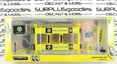 Tarmac Works 1:64 2022 Accessories MOONEYES Garage Tool Diorama Set w/Decals