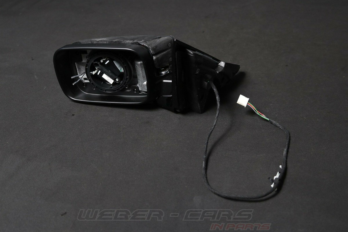 7890825 Exterior Mirror Heated Left Without Glass Gloss Black New 