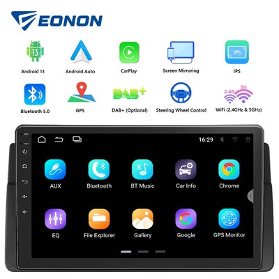 For BMW E46 330i 330Ci 325xi Android 13 Car Stereo GPS Navigation Radio CarPlay