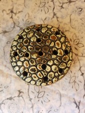 Vintage Weller Pottery Pebbled Flower Frog 13 Hole