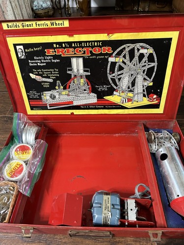 Juego de montador 1951 parque de atracciones noria rueda con libro JC Gilbert Co 8 1/2 eléctrico - Imagen 8 de 24