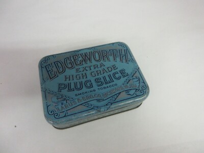 edgeworth plug slice tobacco tin VINTAGE ADVERTISING EMPTY EDGEWORTH PLUG SLICE TOBACCO TIN M-632