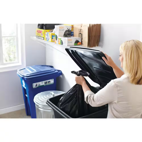HUSKY 42 Gallon Heavy Duty Construction Garbage Trash Contractor Bags (50-Count) - Picture 2 of 6