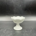 Vtg. Indiana Glass Milk Glass Grape Harvest Candle Holder
