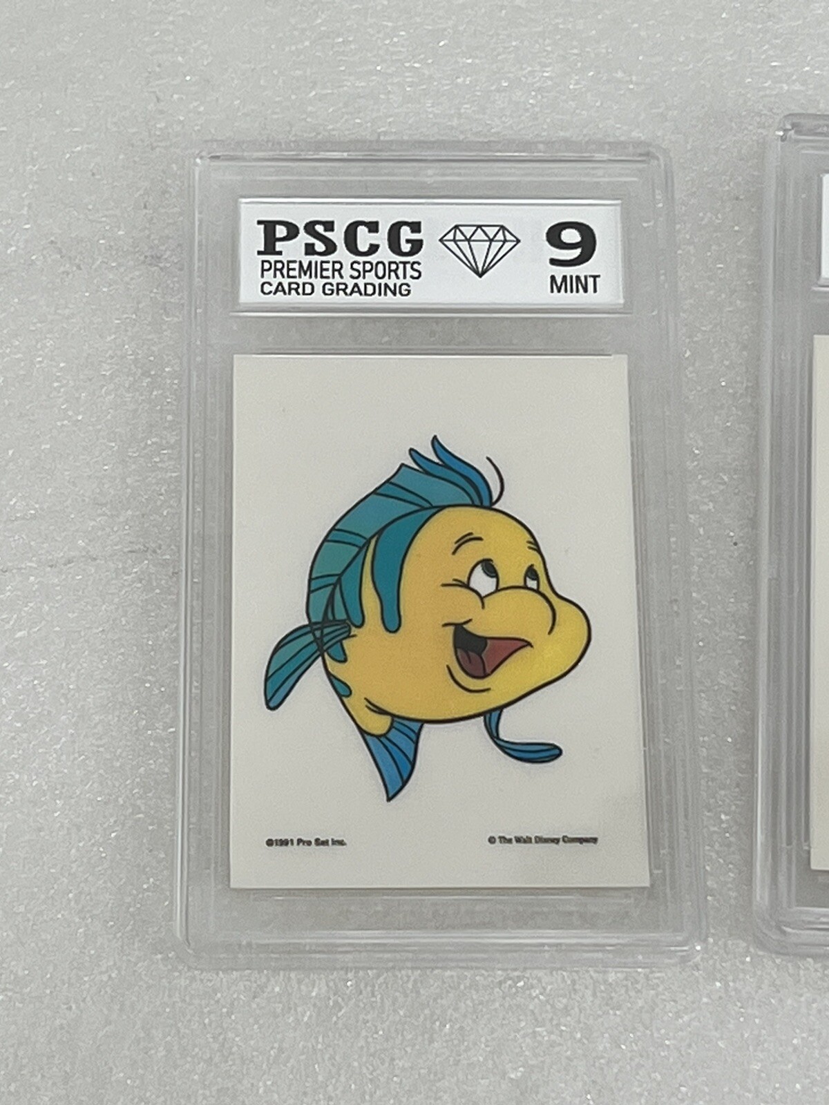 1991 Pro Set Walt Disney Little Mermaid Flounder Card PSCG 9 MINT