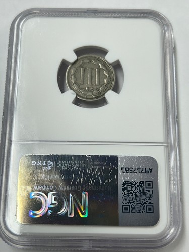 1868 Nickel Three Cent Piece NGC VF30 Nice Post Civil War Era Piece - Picture 5 of 8