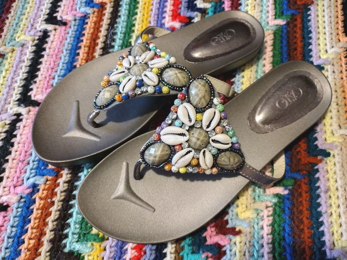 Pretty Beach Sandals GUC CATO Sandals Beaded Pretty Beach