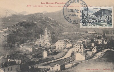 CARTE MAXIMUM 1ER JOUR LOURDES 12/06/1954