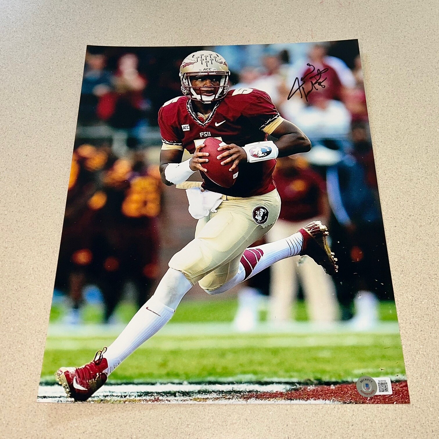 Jameis Winston Autographed Signed Florida State Seminoles 11X14 FSU HEISMAN SEMINOLES BECKETT BJ33102 