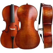 Hand-made SONG Master Cello 4/4,Pretty Flames,Big Deep bass tone 15676
