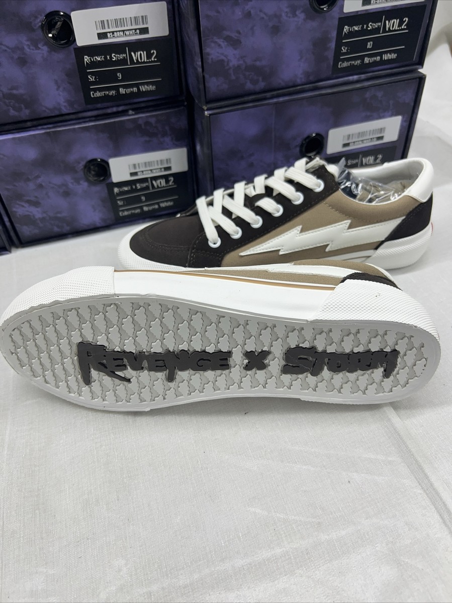 NEW! Revenge X Storm Vol. 2 Lo-Top Brown/White Sneakers - Unisex