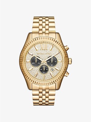Michael Kors MK8494 Lexington Chronograph Gold-Tone Stainless Steel Watch
