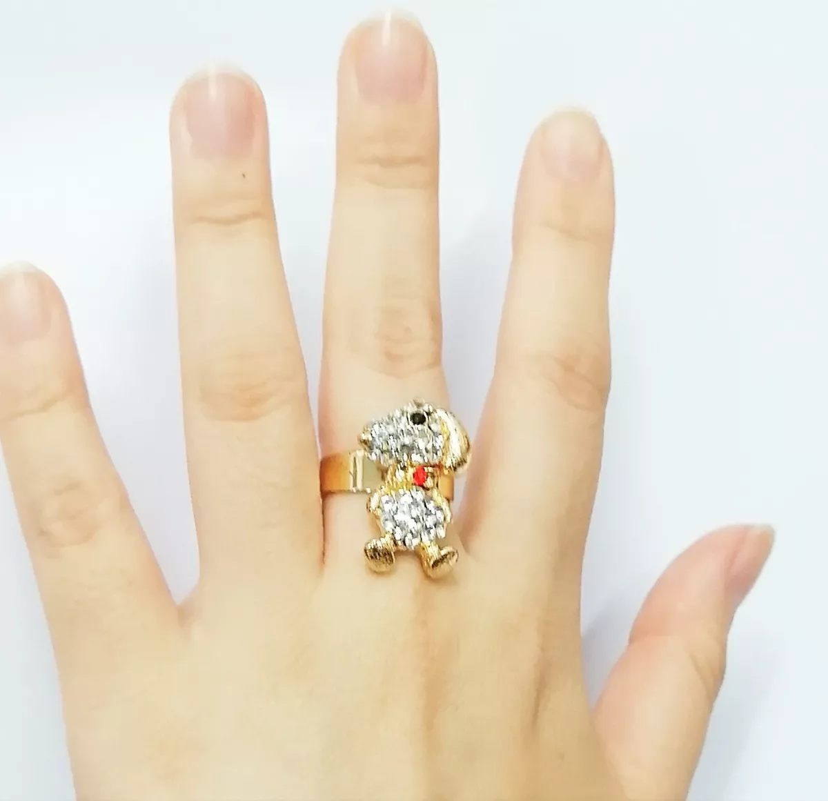Collectible Snoopy Fashion Costume Jewelry Gold Ring