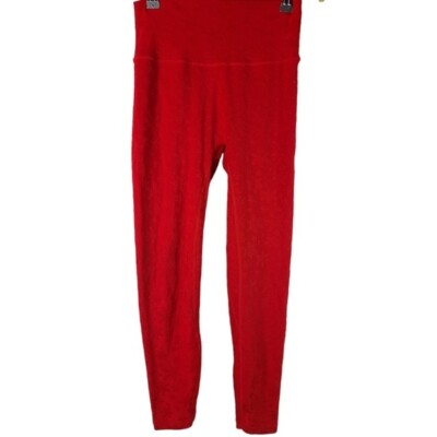 ZYIA Active limited edition red 3D texture snowflake high rise leggings-Size 6-8