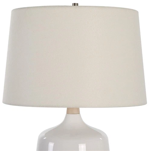 Uttermost Opal Coastal Ceramic and Fabric Table Lamp in White - Picture 4 of 7