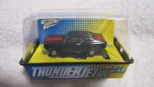 JOHNNY LIGHTNING THUNDER JET 500 70 CHEVELLE HO SLOT CAR BLACK W/RED STRIPES