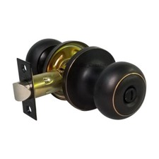 New Door Knob Privacy Lock Interior Bathroom Bedroom Oiled Rubbed Bronze
