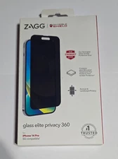 NEW ZAGG InvisibleShield Glass Elite Privacy 360 for Apple iPhone 14 Pro -SEALED