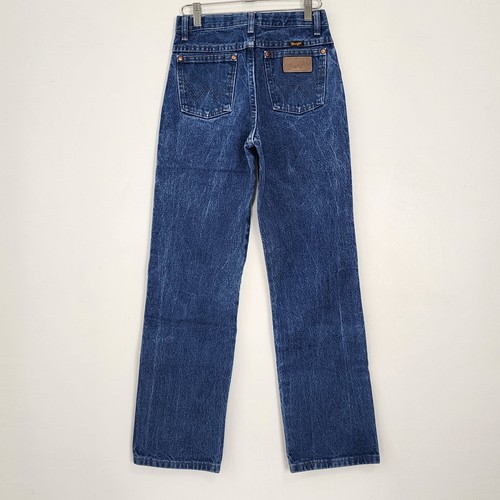 VTG Wrangler Boy's Cowboy Cut Blue Cotton Denim Jeans Size 16 Slim 13MWZBP