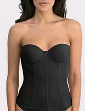 Dominique Women's Brianna Low Back Bustier Bra 8980 Size 46DD