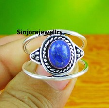 Lapis Lazuli Gemstone ring 925 sterling silver handmade Gift US size 5 to 10