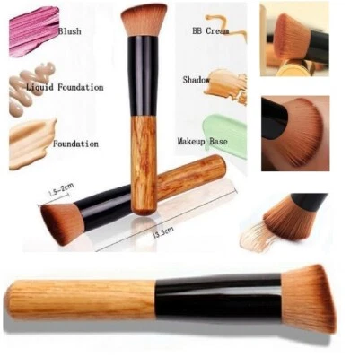 Liquid Foundation Powder Contour Bronzer Highlight Angled Makeup Brush Tool