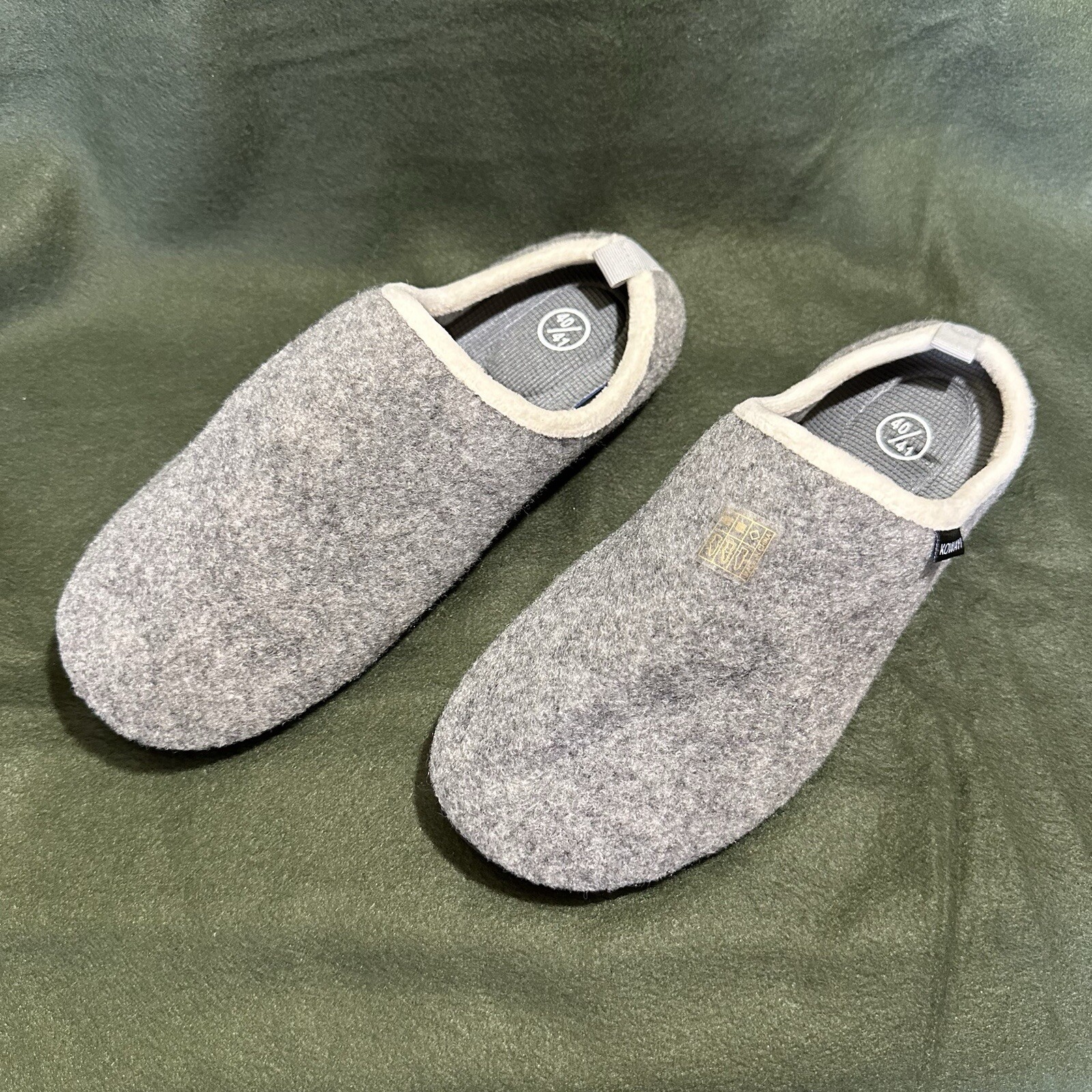 SAOLA KOWAYI Pantofole in Feltro Scarpe da Casa Unisex Grigio S 40 o 9 5 Comode Accoglienti Suola in Gomma